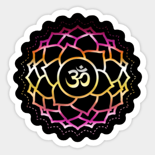 Zen Flower Chakra Symbol Om Buddhism Balance Sticker